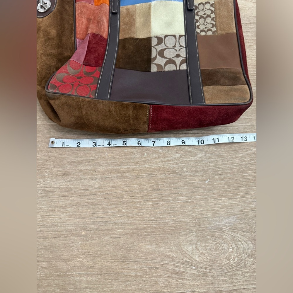 Coach Holiday Patchwork leather/suede tote - Picture 9 of 14